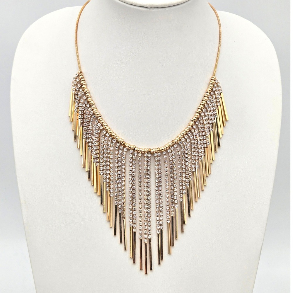 Paparazzi Zi Collection Signature Series "Amber" Fringe Necklace Earrings Set‎